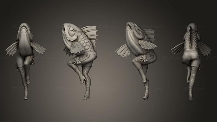 Miscellaneous figurines and statues (Reverse Mermaid, STKR_0370) 3D models for cnc